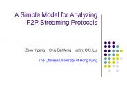 A Simple Model for Analyzing P2P Streaming Protocols