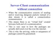 Server-Client communication without connection