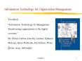 Information Technology for Organization Management PowerPoint PPT Presentation