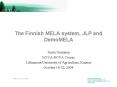 The Finnish MELA system, JLP and DemoMELA PowerPoint PPT Presentation