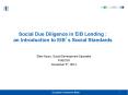 Social Due Diligence in EIB Lending : an Introduction to EIB PowerPoint PPT Presentation