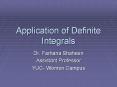 Application of Definite Integrals PowerPoint PPT Presentation