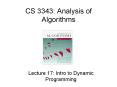 CS 3343: Analysis of Algorithms PowerPoint PPT Presentation