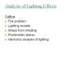 Analysis of Lighting Effects PowerPoint PPT Presentation