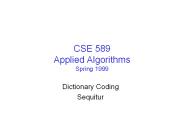 CSE 589 Applied Algorithms Spring 1999