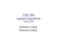 CSE 589 Applied Algorithms Spring 1999