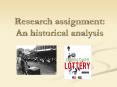 Research assignment: An historical analysis PowerPoint PPT Presentation