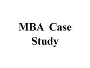MBA Case Study
