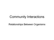 Community Interactions