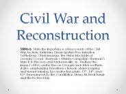 Civil War and Reconstruction