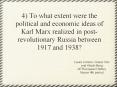 4) To what extent were the political and economic ideas of Karl Marx realized in post-revolutionary Russia between 1917 and 1938? PowerPoint PPT Presentation