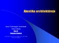 Akustika architekturoje PowerPoint PPT Presentation