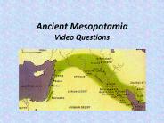 Ancient Mesopotamia Video Questions
