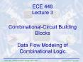 Combinational-Circuit Building Blocks Data Flow Modeling of Combinational Logic PowerPoint PPT Presentation