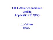 UK E-Science Initiative and its Application to SDO