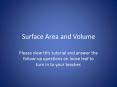 Surface Area and Volume PowerPoint PPT Presentation