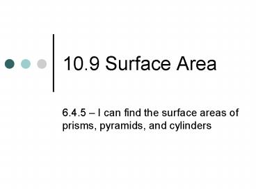 10.9 Surface Area