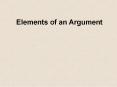 Elements of an Argument PowerPoint PPT Presentation