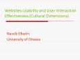 Websites Usability and User Interaction Effectiveness (Cultural Dimensions) PowerPoint PPT Presentation