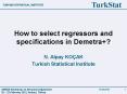 How to select regressors and specifications in Demetra ? PowerPoint PPT Presentation