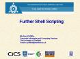 Further Shell Scripting PowerPoint PPT Presentation