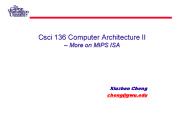 Csci 136 Computer Architecture II 