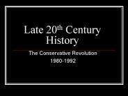 Late 20th Century History