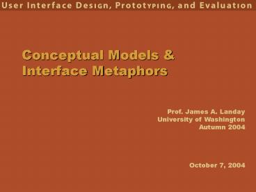 Conceptual Models