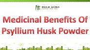Medicinal Benefits Of Psyllium Husk Powder