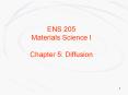 ENS 205 Materials Science I Chapter 5: Diffusion PowerPoint PPT Presentation