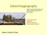Island biogeography