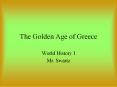 The Golden Age of Greece PowerPoint PPT Presentation
