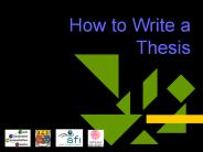 How to Write a Thesis