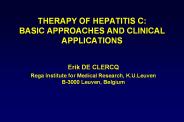 THERAPY OF HEPATITIS C: BASIC APPROACHES AND CLINICAL APPLICATIONS