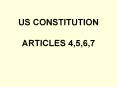 US CONSTITUTION ARTICLES 4,5,6,7 PowerPoint PPT Presentation
