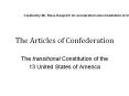 The Articles of Confederation PowerPoint PPT Presentation