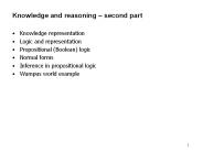 Knowledge and reasoning 