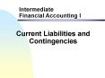 Current Liabilities and Contingencies PowerPoint PPT Presentation