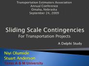 Sliding Scale Contingencies