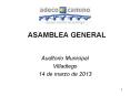 ASAMBLEA GENERAL PowerPoint PPT Presentation