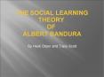 THE SOCIAL LEARNING THEORY PowerPoint PPT Presentation