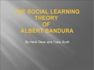 THE SOCIAL LEARNING THEORY