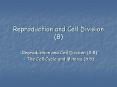 Reproduction and Cell Division (8) PowerPoint PPT Presentation