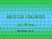 BRITISH COLONIES