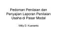Pedoman Penilaian dan Penyajian Laporan Penilaian Usaha di Pasar Modal PowerPoint PPT Presentation