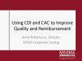 Using CDI and CAC to Improve Quality and Reimbursement PowerPoint PPT Presentation