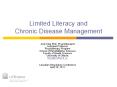 Limited Literacy and Chronic Disease Management PowerPoint PPT Presentation