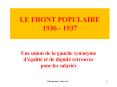 LE FRONT POPULAIRE 1936 - 1937 PowerPoint PPT Presentation