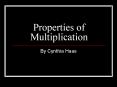 Properties of Multiplication PowerPoint PPT Presentation