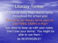 Literary Terms PowerPoint PPT Presentation